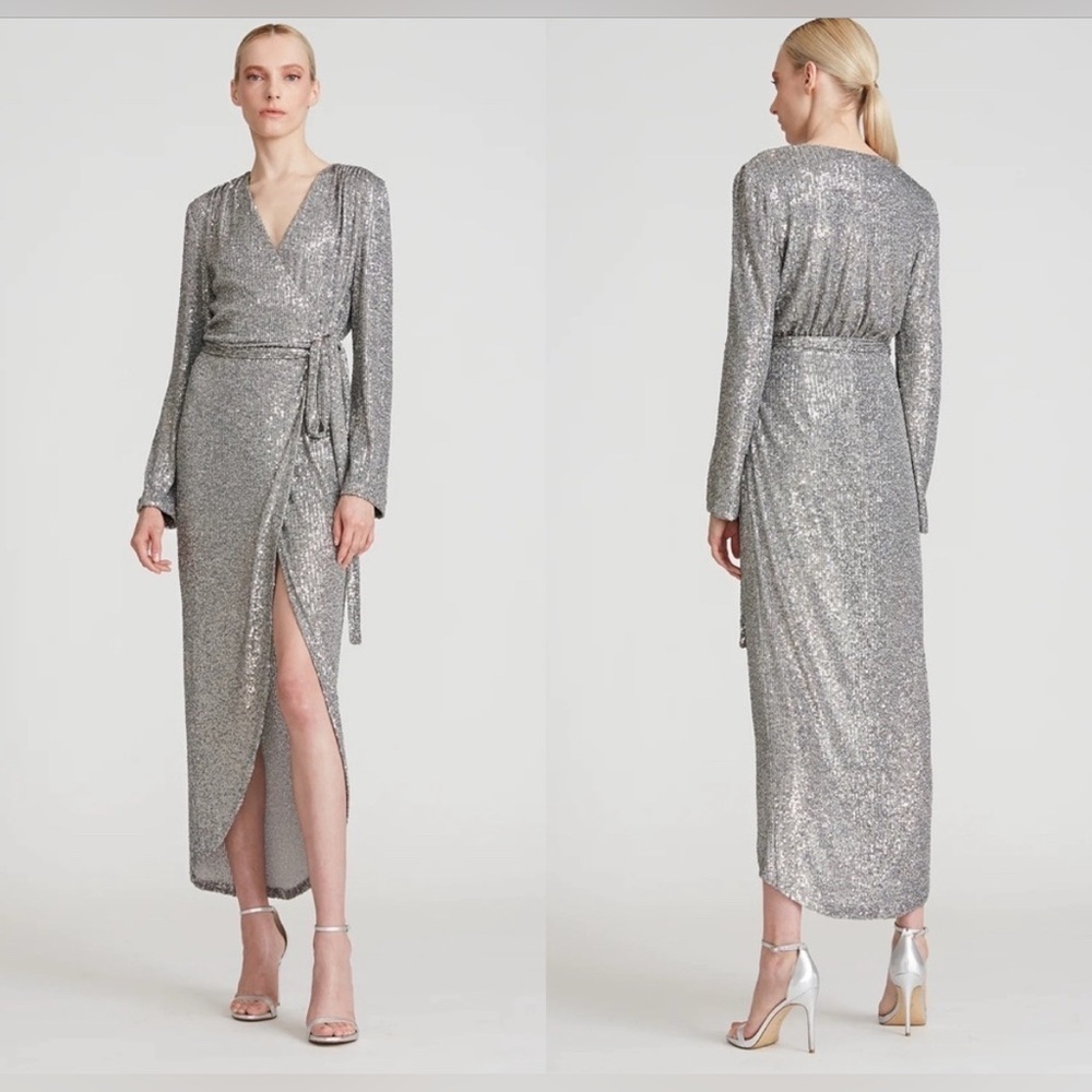 Halston FALAN SEQUIN COCKTAIL DRESS NWT
